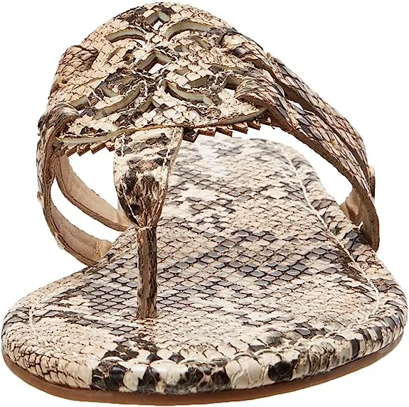 Circus By Sam Edelman Canyon Black/White Roccia Snake Print Thong Flats Sandals