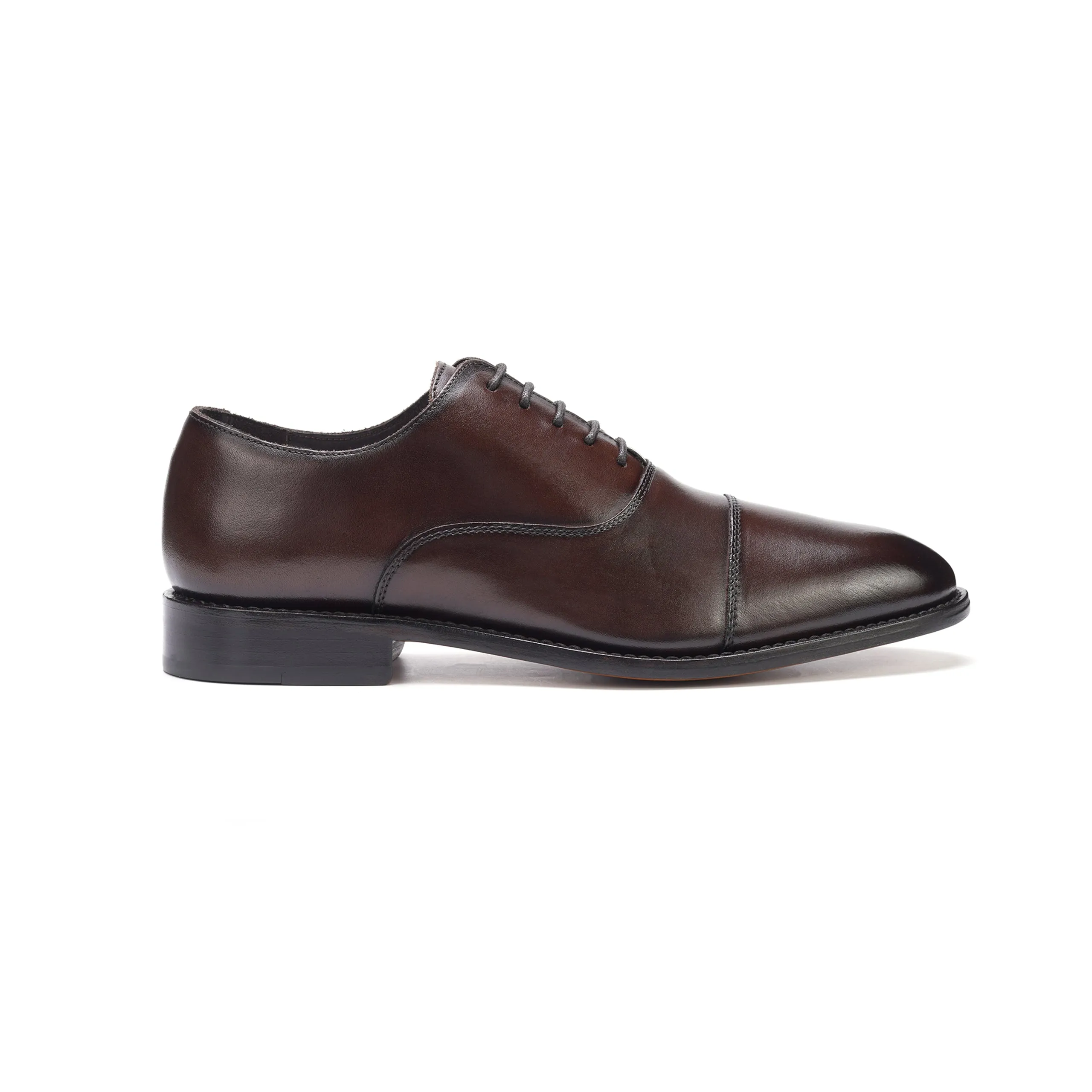 Clinton Cap-toe Oxford // Chocolate Burnished