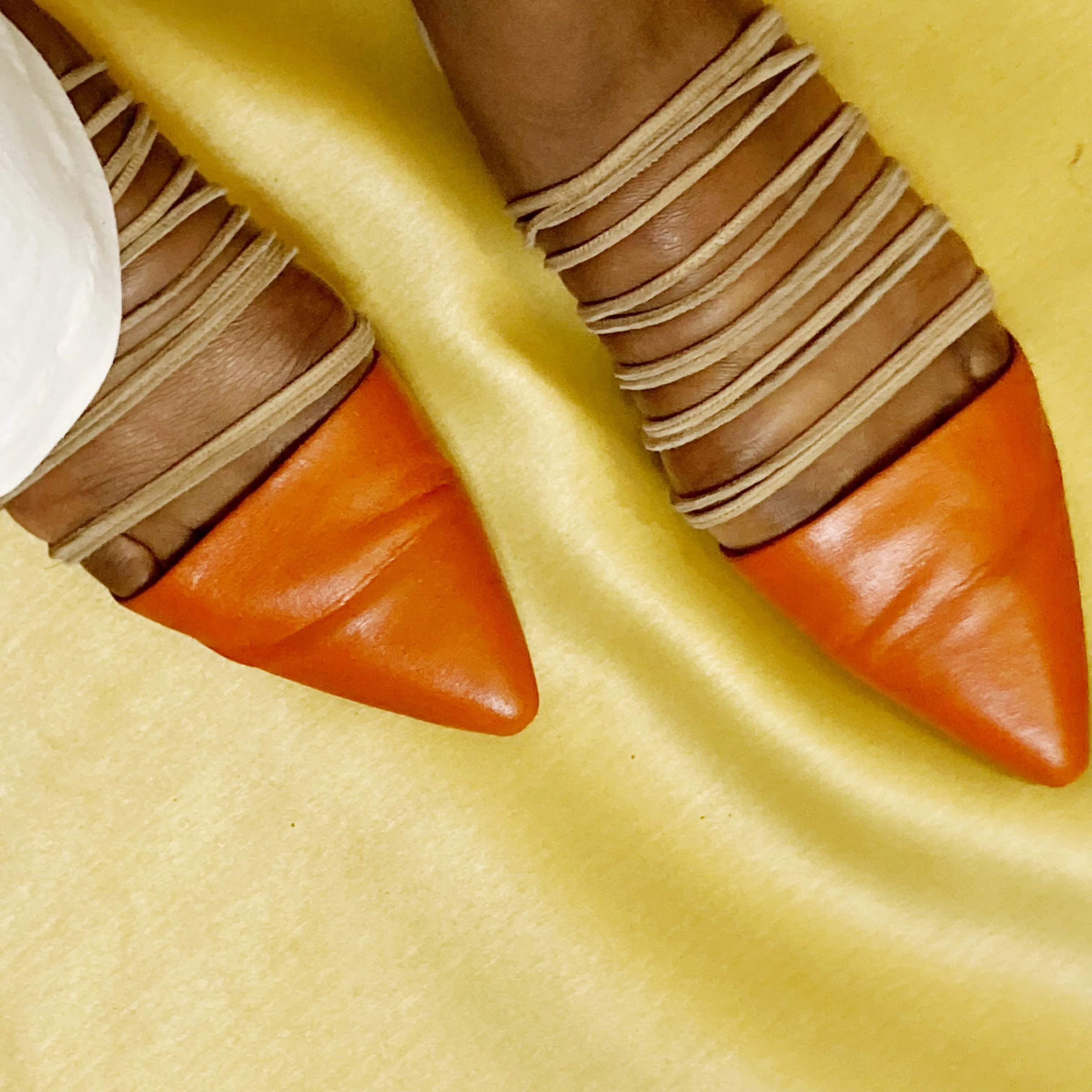 Custom Painted Alexander Wang Suede Pointy Toe Flats size 40