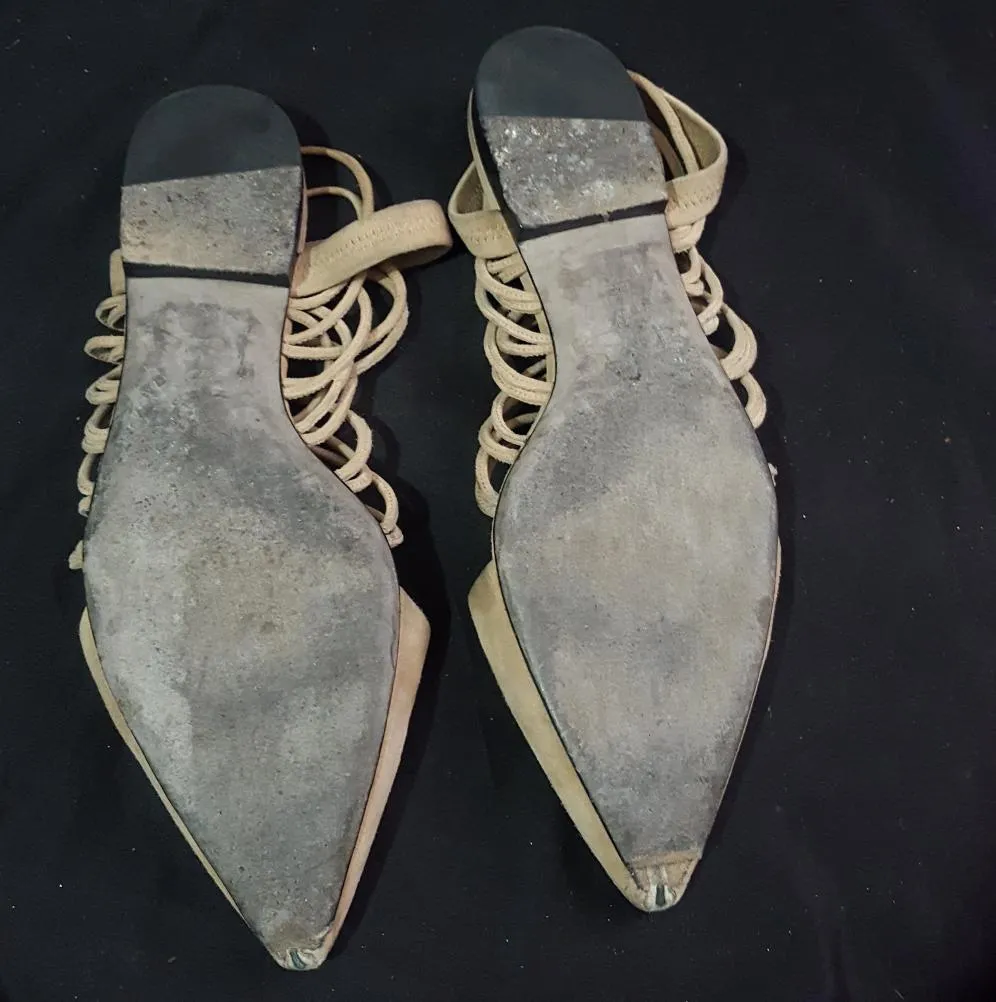 Custom Painted Alexander Wang Suede Pointy Toe Flats size 40
