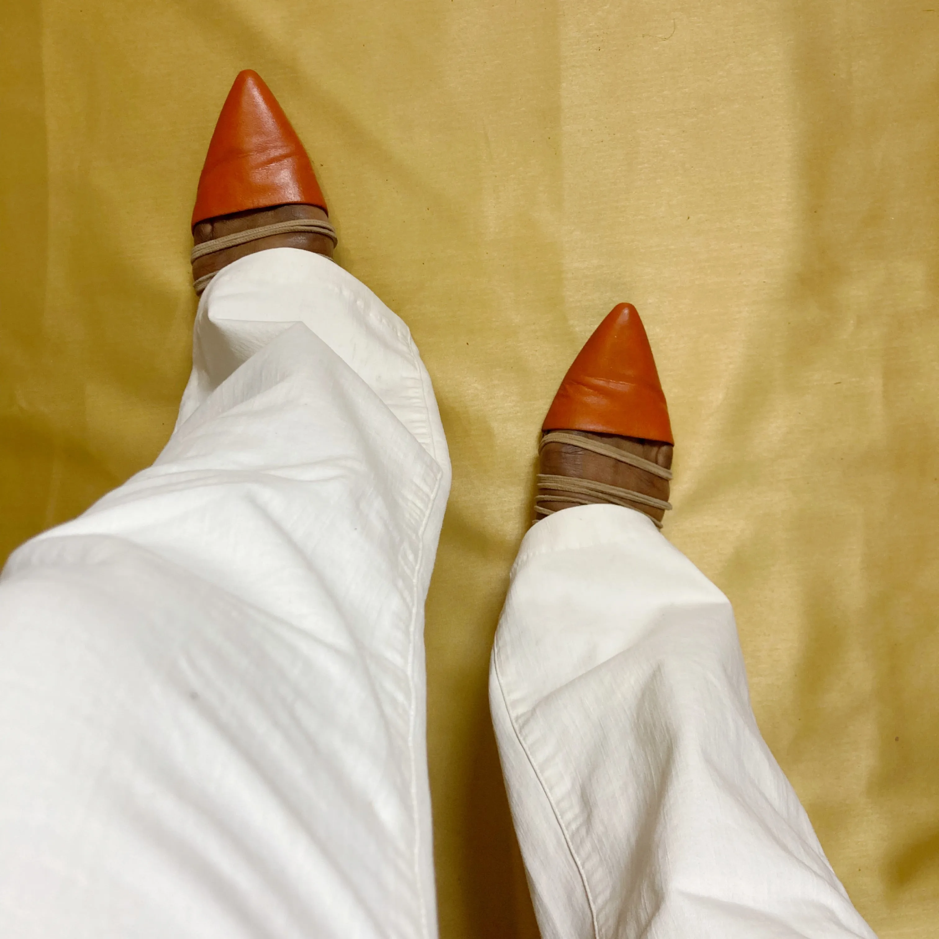 Custom Painted Alexander Wang Suede Pointy Toe Flats size 40