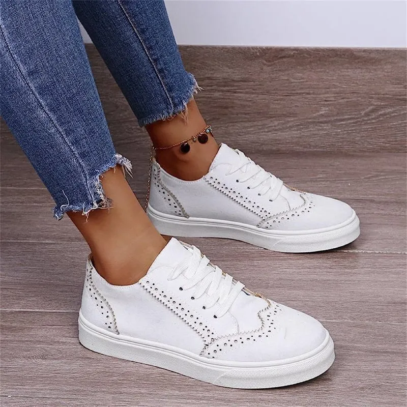 Cuzcare Best Orthopedic Women Shoes Comfy Anti-shock Round Toe Sneakers Vintage Design