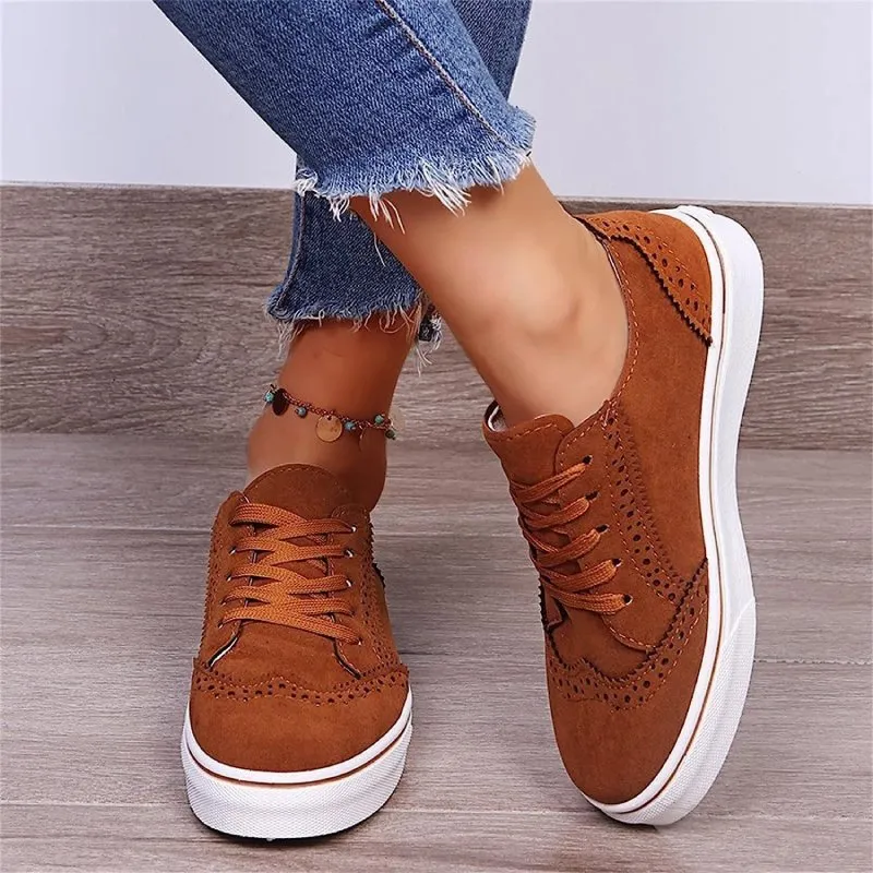Cuzcare Best Orthopedic Women Shoes Comfy Anti-shock Round Toe Sneakers Vintage Design