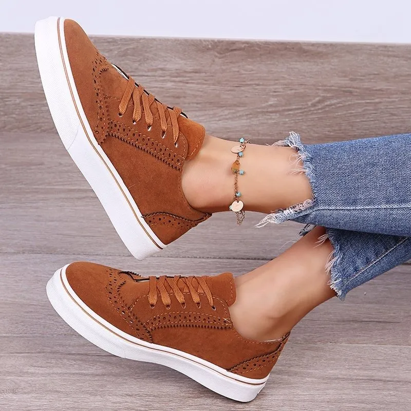 Cuzcare Best Orthopedic Women Shoes Comfy Anti-shock Round Toe Sneakers Vintage Design