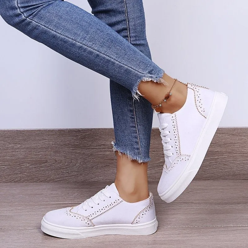 Cuzcare Best Orthopedic Women Shoes Comfy Anti-shock Round Toe Sneakers Vintage Design