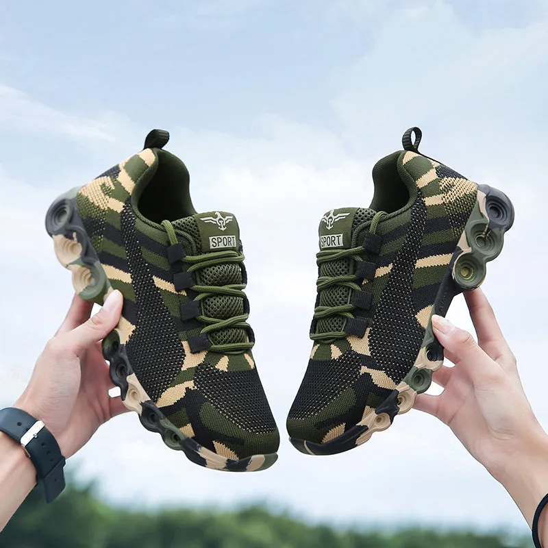 Cuzcare Women Orthopedic Shoes Mesh Camouflage Outdoor Sneakers