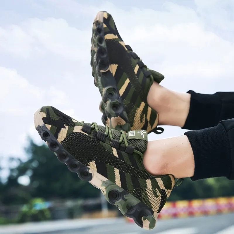Cuzcare Women Orthopedic Shoes Mesh Camouflage Outdoor Sneakers