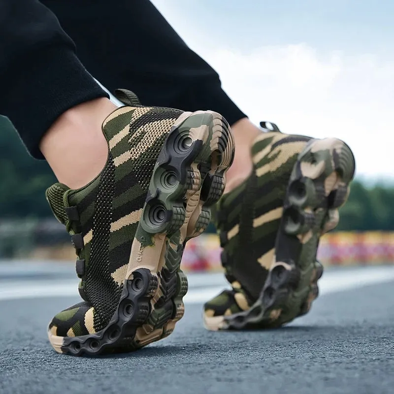 Cuzcare Women Orthopedic Shoes Mesh Camouflage Outdoor Sneakers