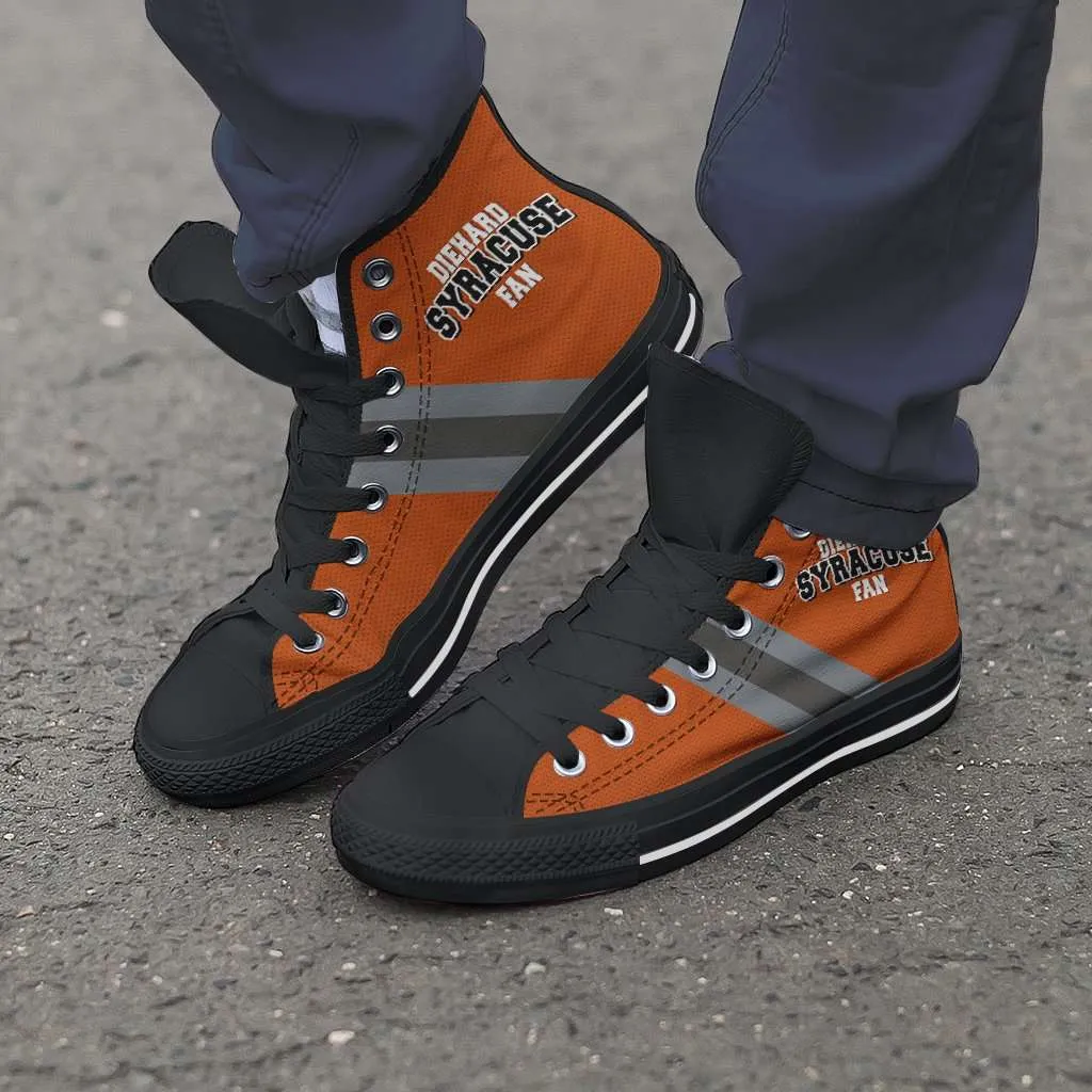 Diehard Syracuse Fan Canvas High Top Shoes