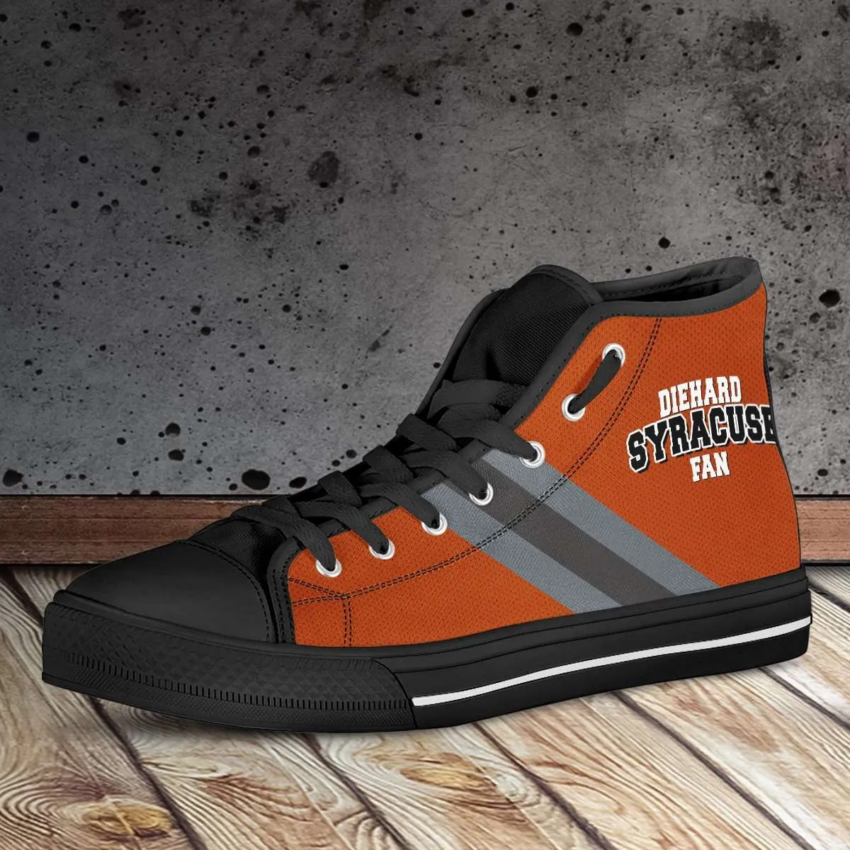 Diehard Syracuse Fan Canvas High Top Shoes
