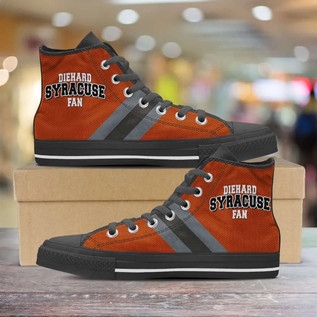Diehard Syracuse Fan Canvas High Top Shoes