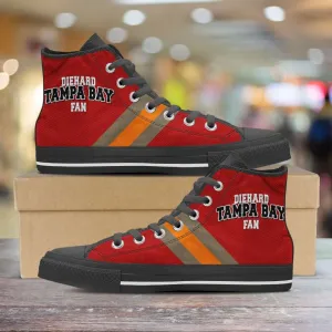 Diehard Tampa Bay Fan Canvas High Top Shoes