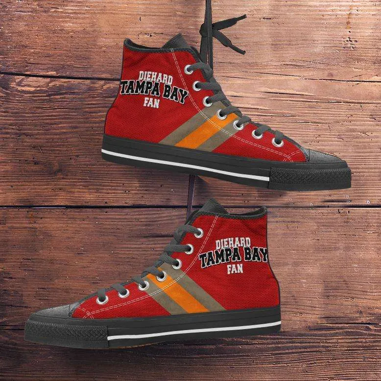 Diehard Tampa Bay Fan Canvas High Top Shoes