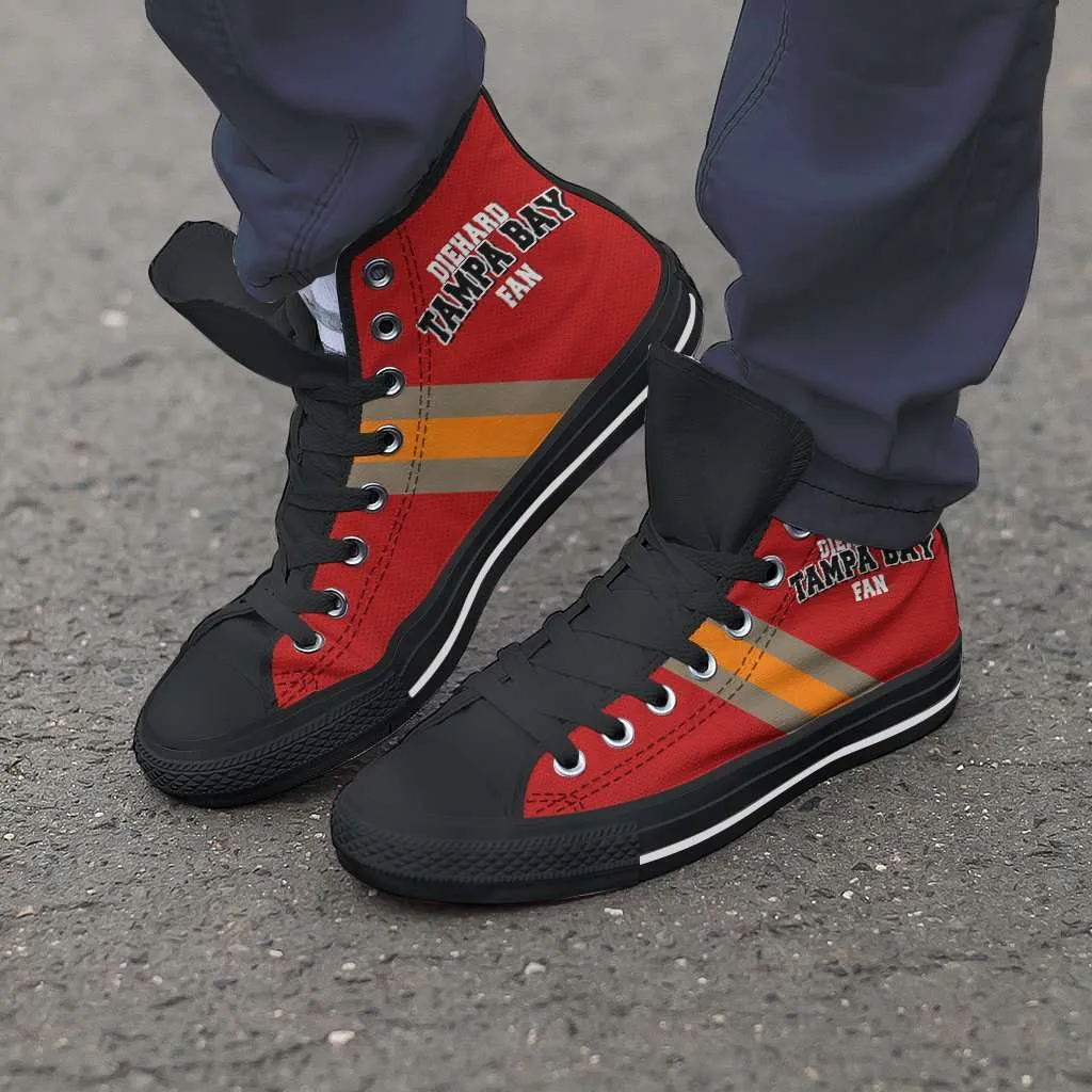Diehard Tampa Bay Fan Canvas High Top Shoes