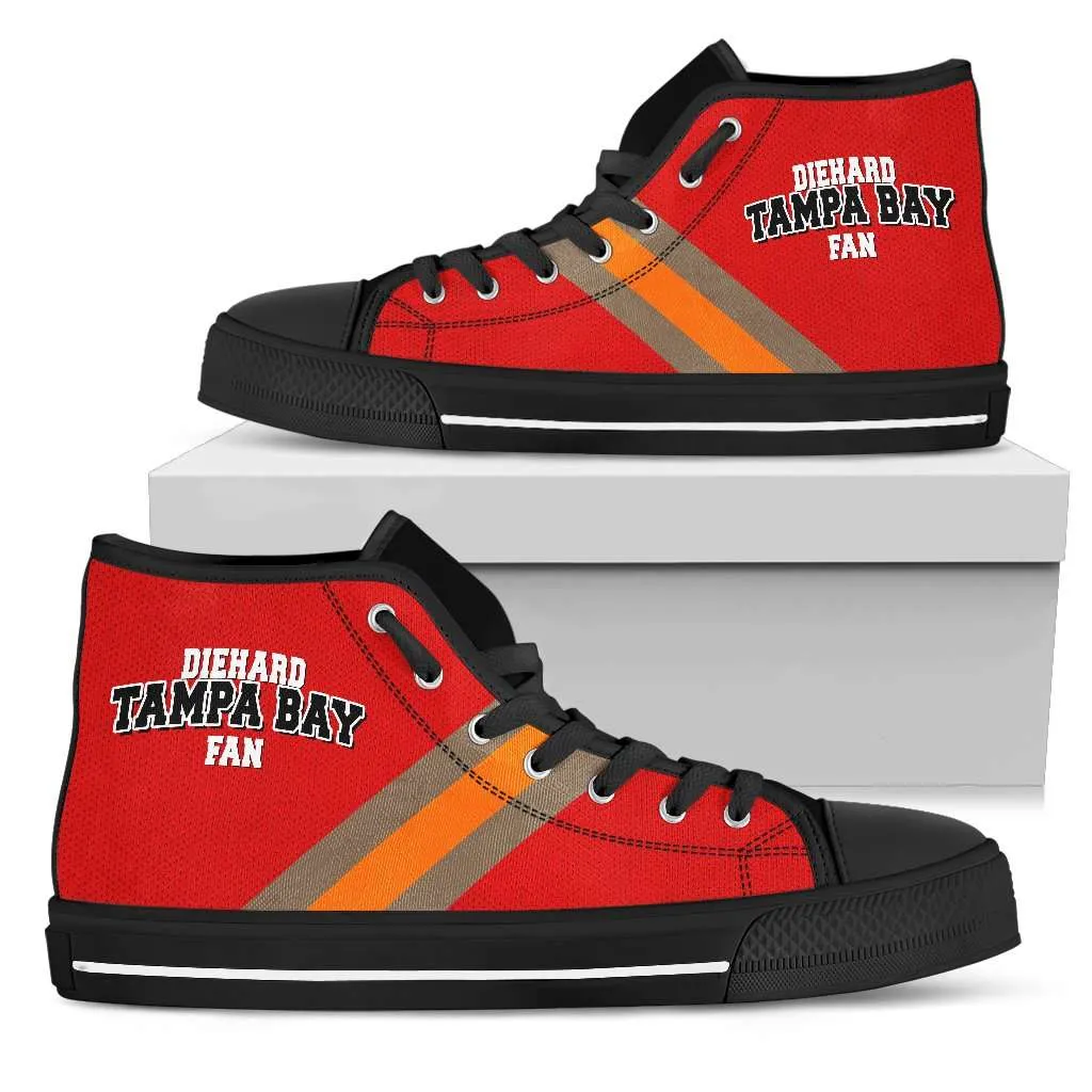 Diehard Tampa Bay Fan Canvas High Top Shoes