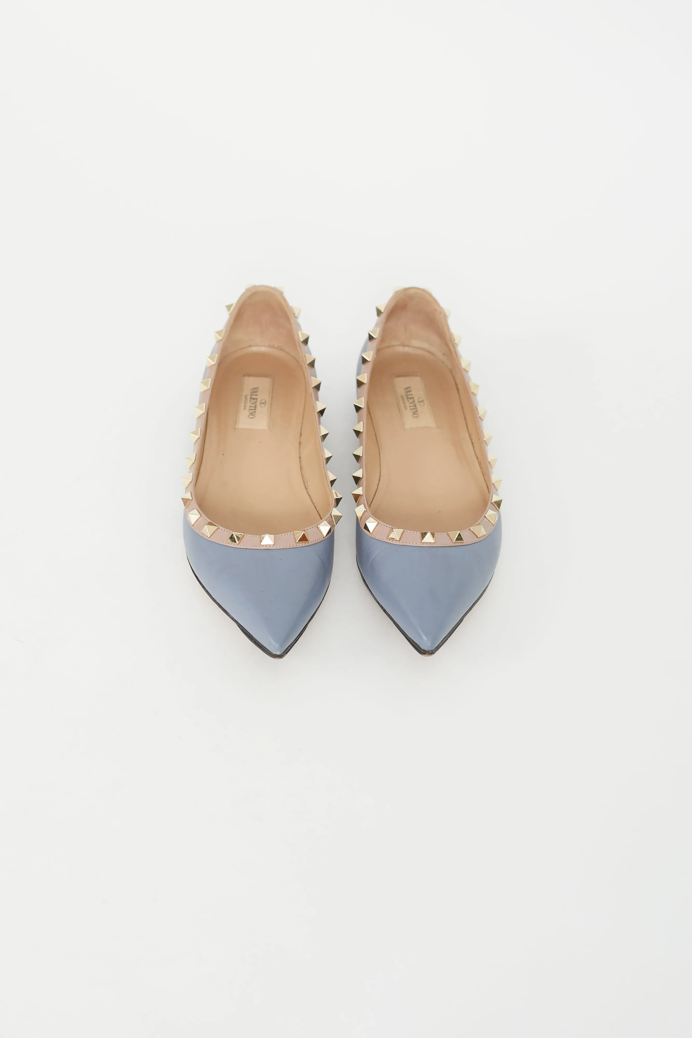 Dusty Blue Rockstud Flat