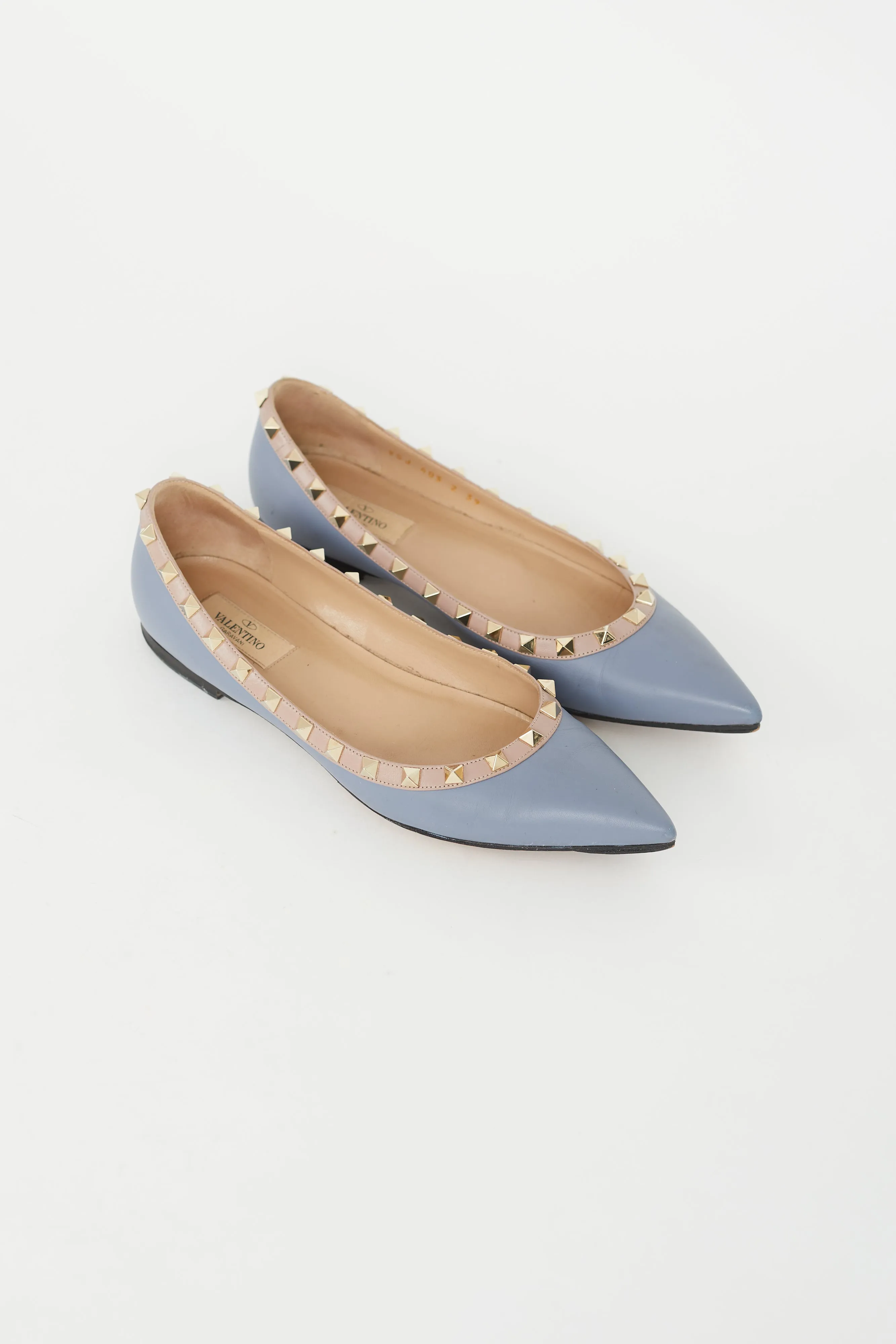 Dusty Blue Rockstud Flat