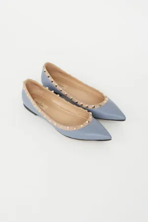 Dusty Blue Rockstud Flat