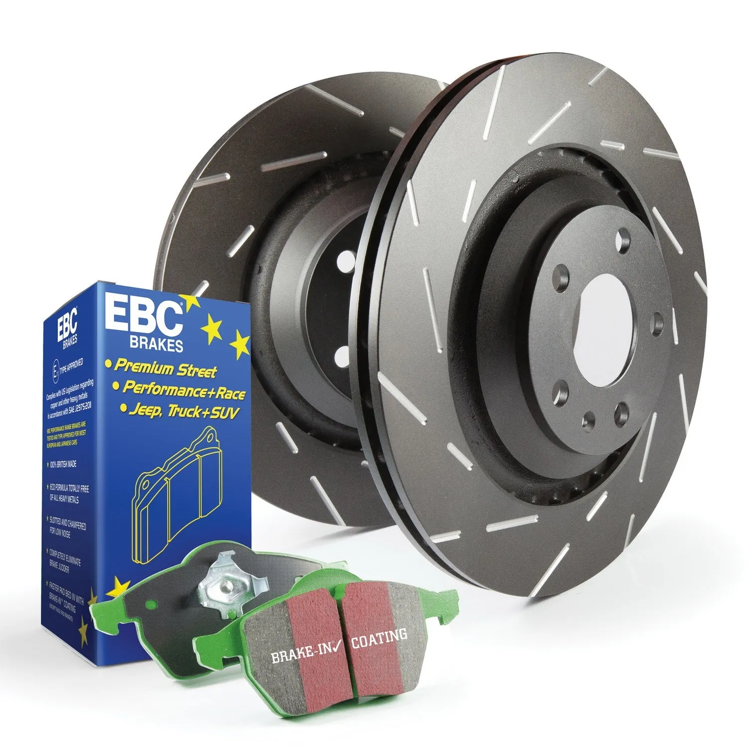 EBC Brakes S2KF1429 S2 Kits Greenstuff 2000 and USR Rotors