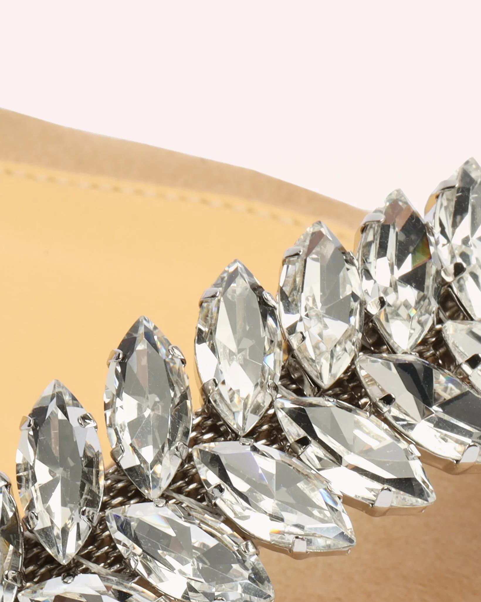 Elina Beige & Rhinestones Flat