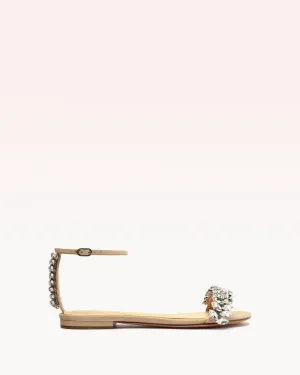 Elina Beige & Rhinestones Flat