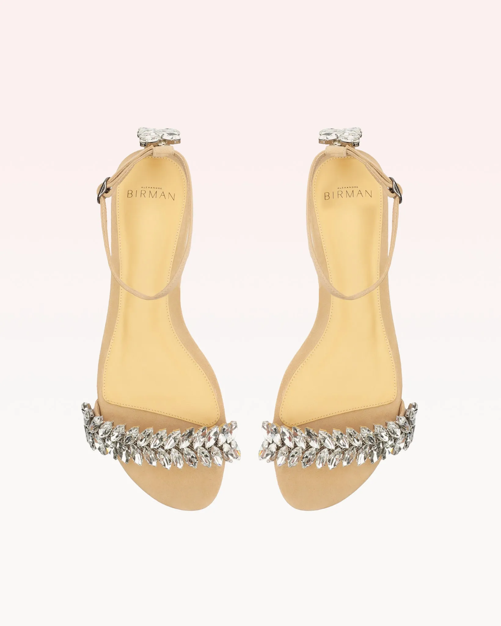 Elina Beige & Rhinestones Flat