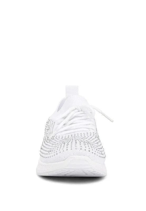 Elizha Stud Embellished Lace Up Sneakers