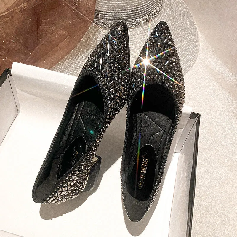 flat wedding shoes Rhinestone Flat Bling diamonds bridal shoes silver Beach Bohemian shoes