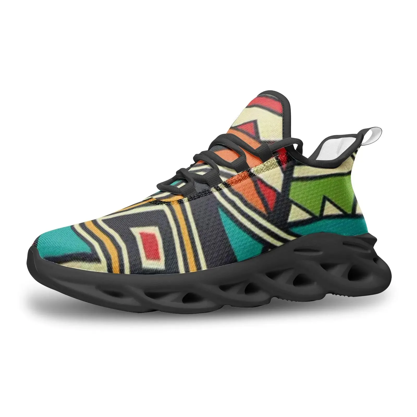 FZ African Print Unisex Bounce Mesh Knit Sneakers