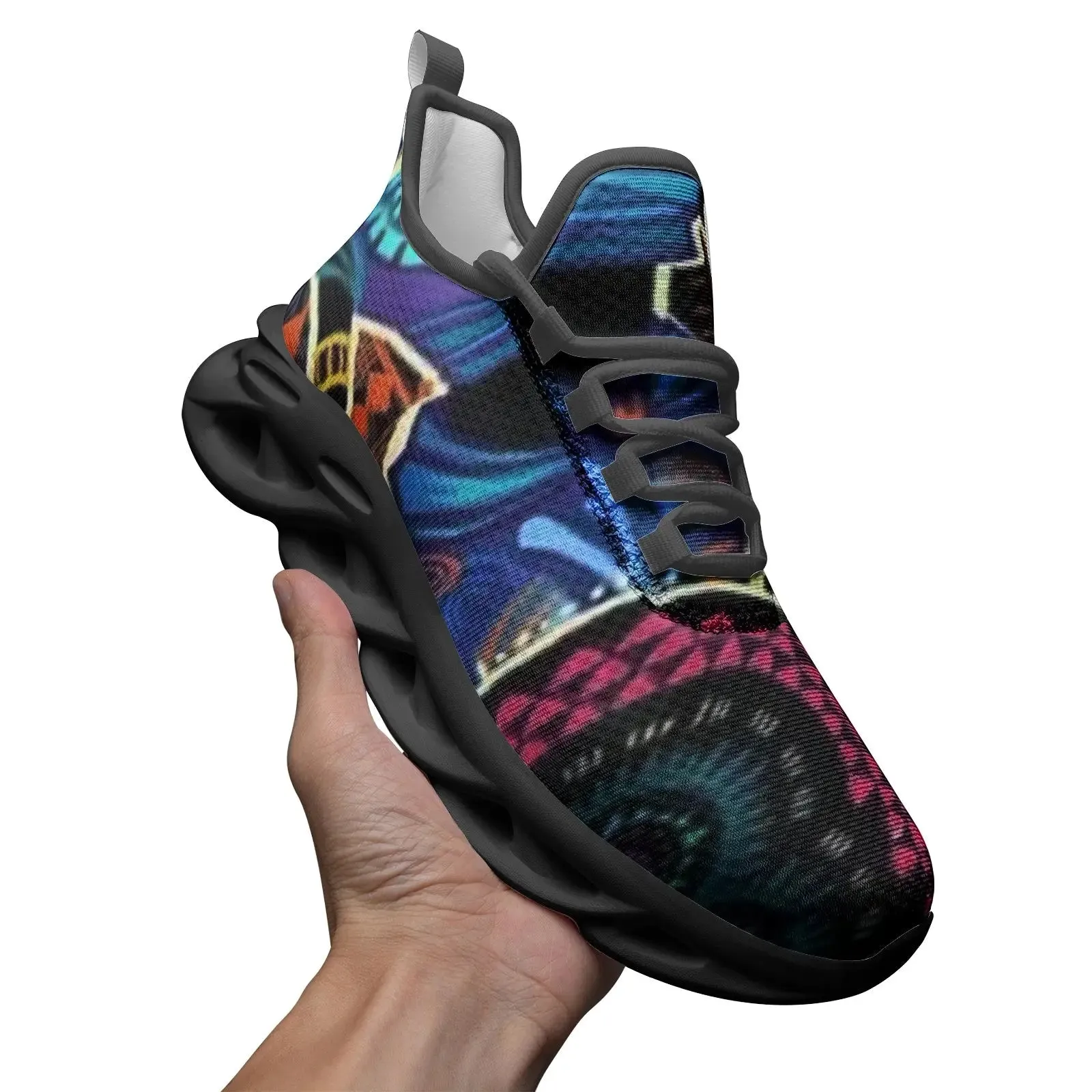 FZ African Print Unisex Bounce Mesh Knit Sneakers