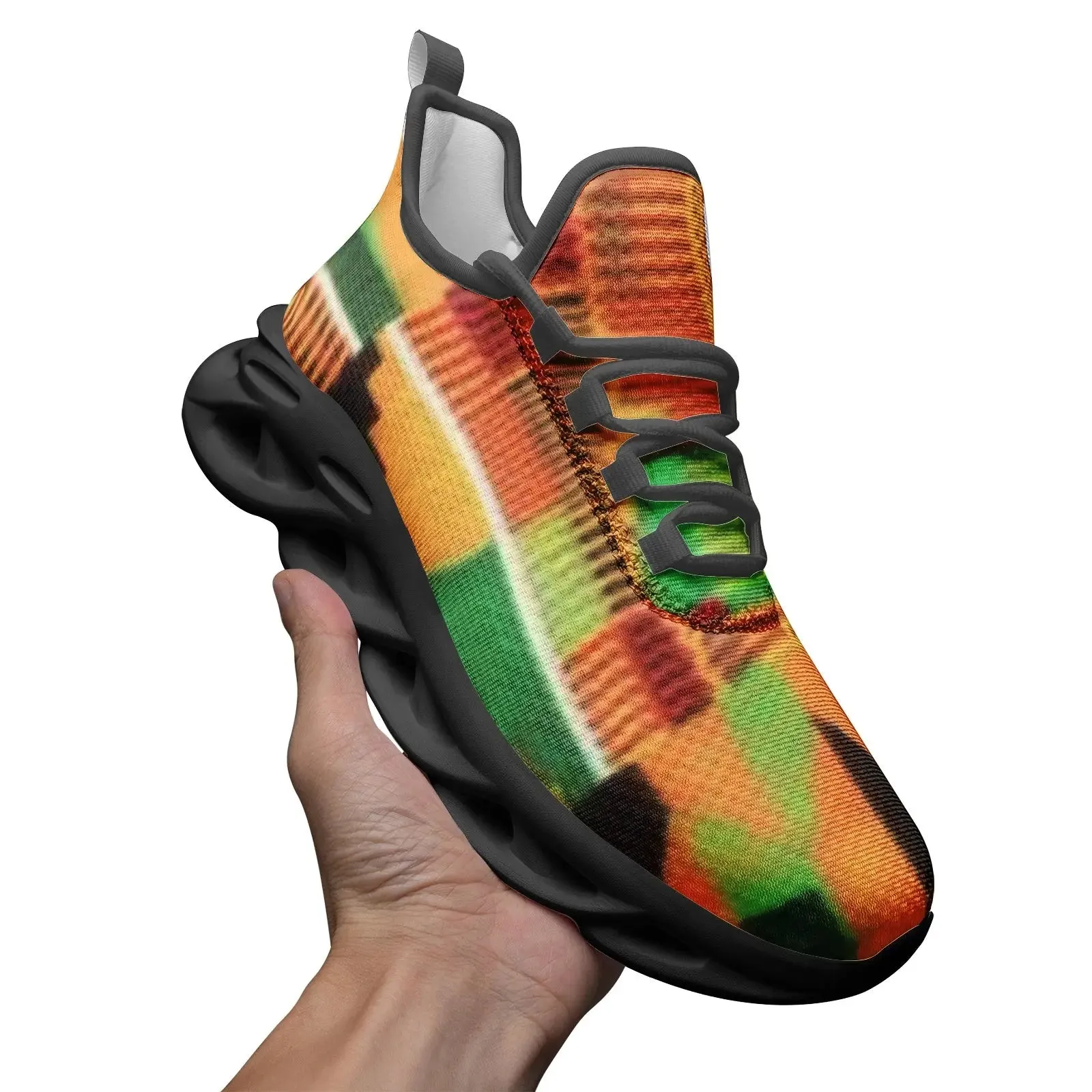 FZ African Print Unisex Bounce Mesh Knit Sneakers