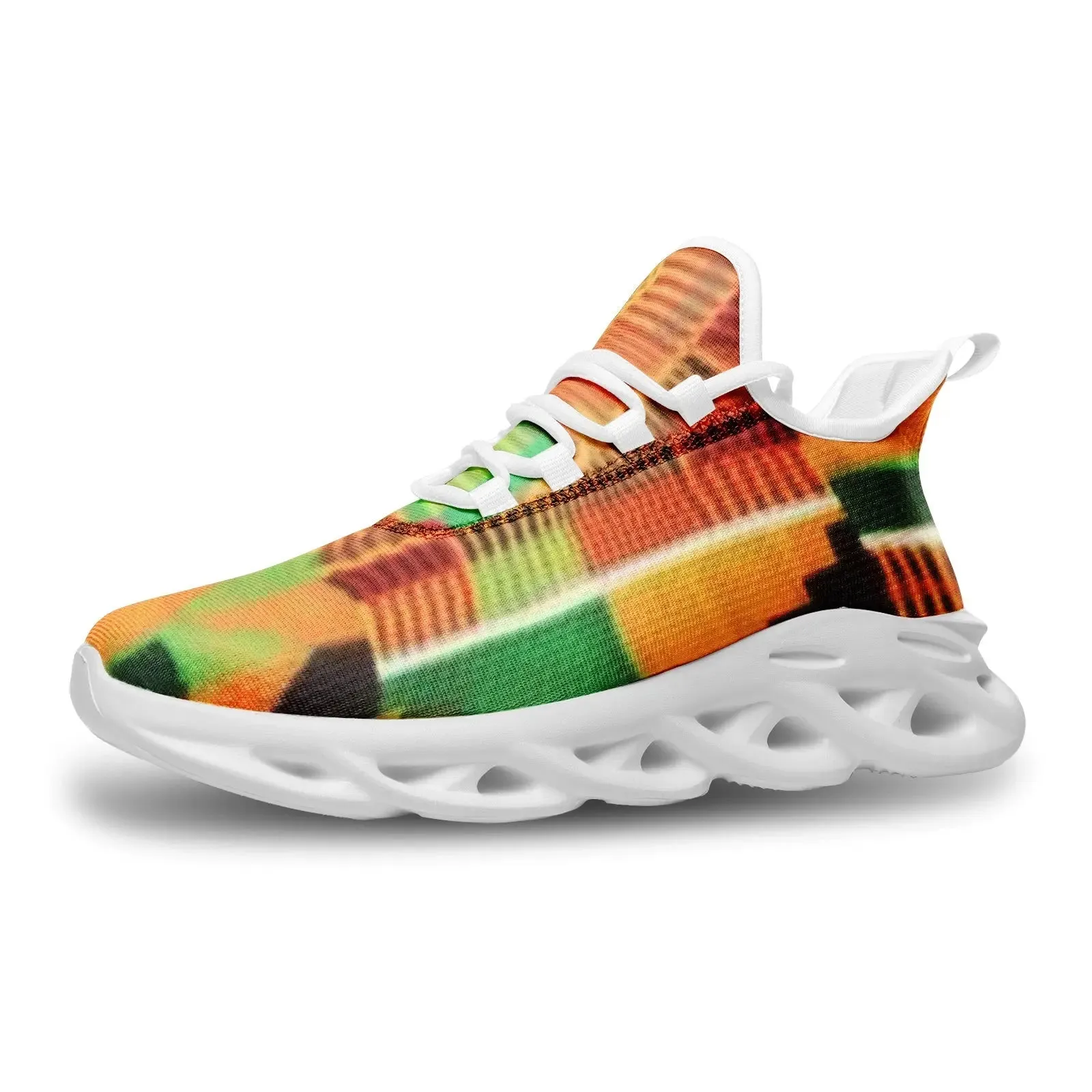 FZ African Print Unisex Bounce Mesh Knit Sneakers