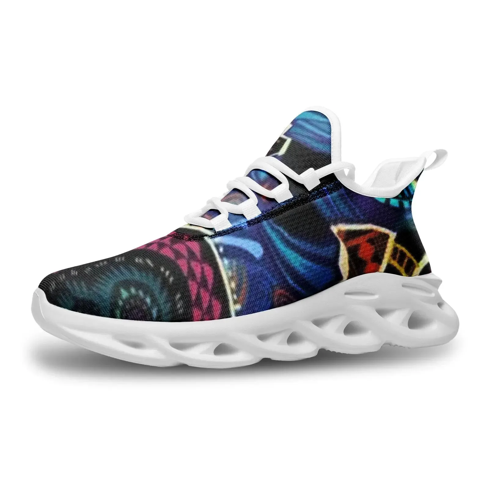FZ African Print Unisex Bounce Mesh Knit Sneakers