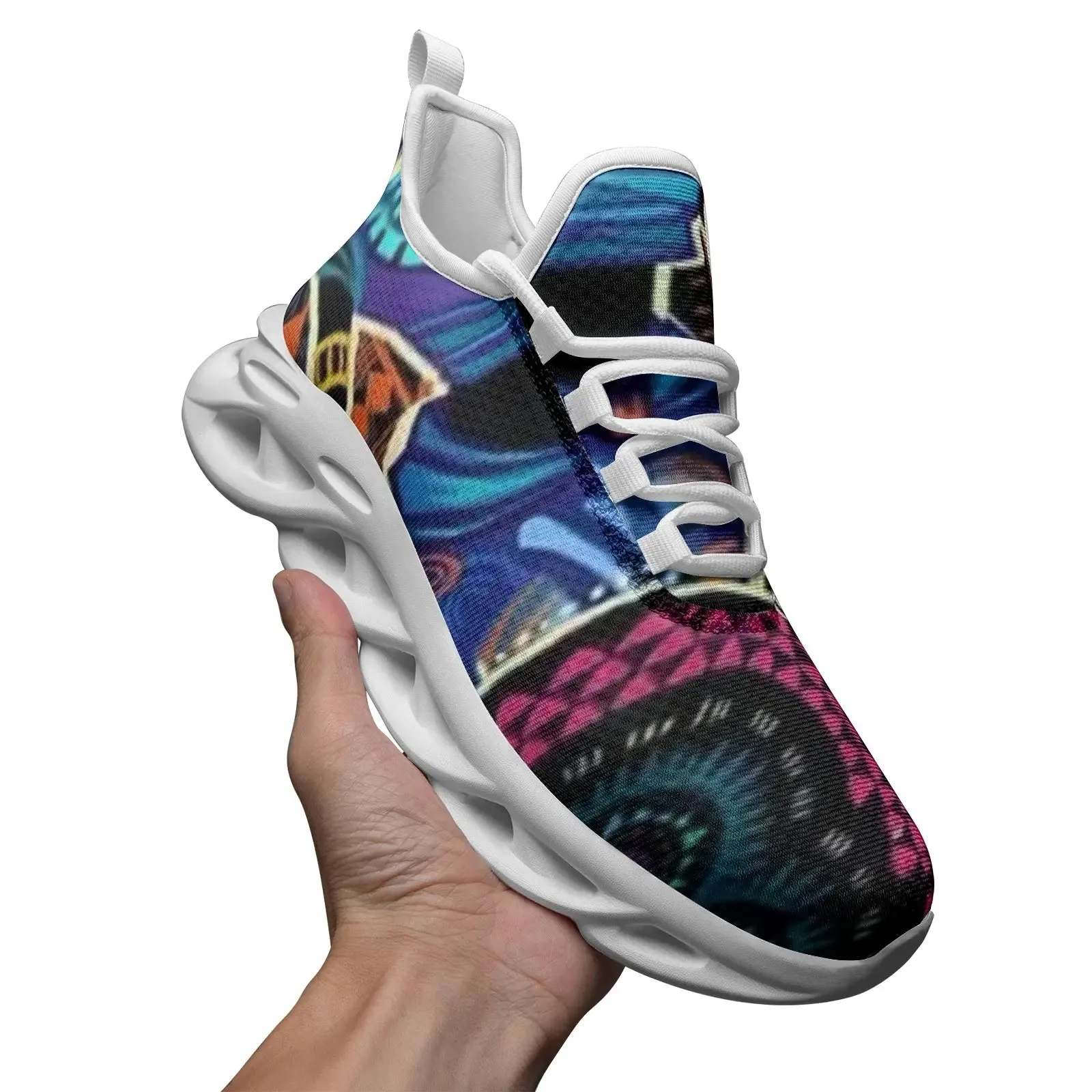 FZ African Print Unisex Bounce Mesh Knit Sneakers