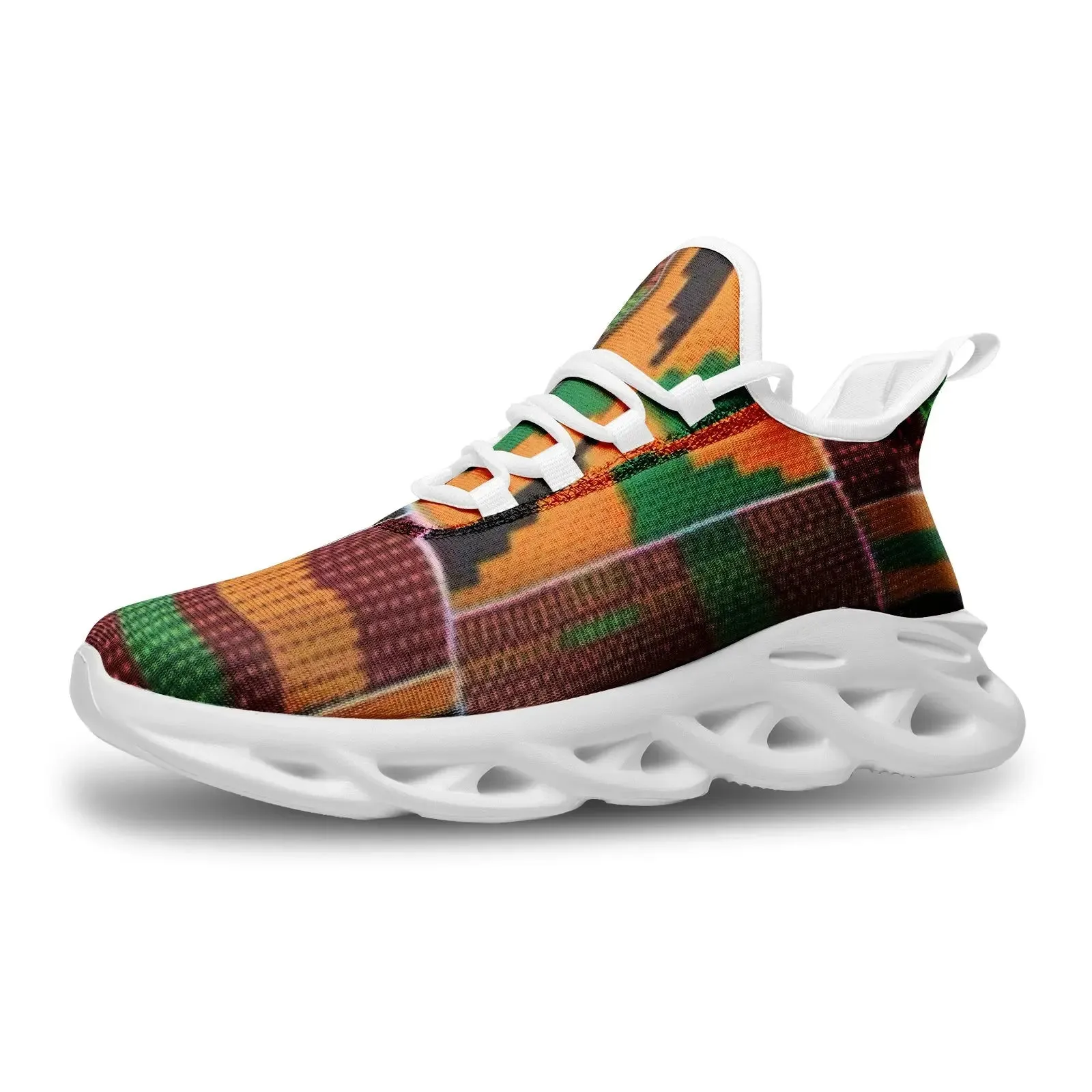 FZ African Print Unisex Bounce Mesh Knit Sneakers