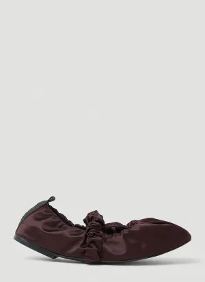 GANNI Scrunchie Ballerina Flats