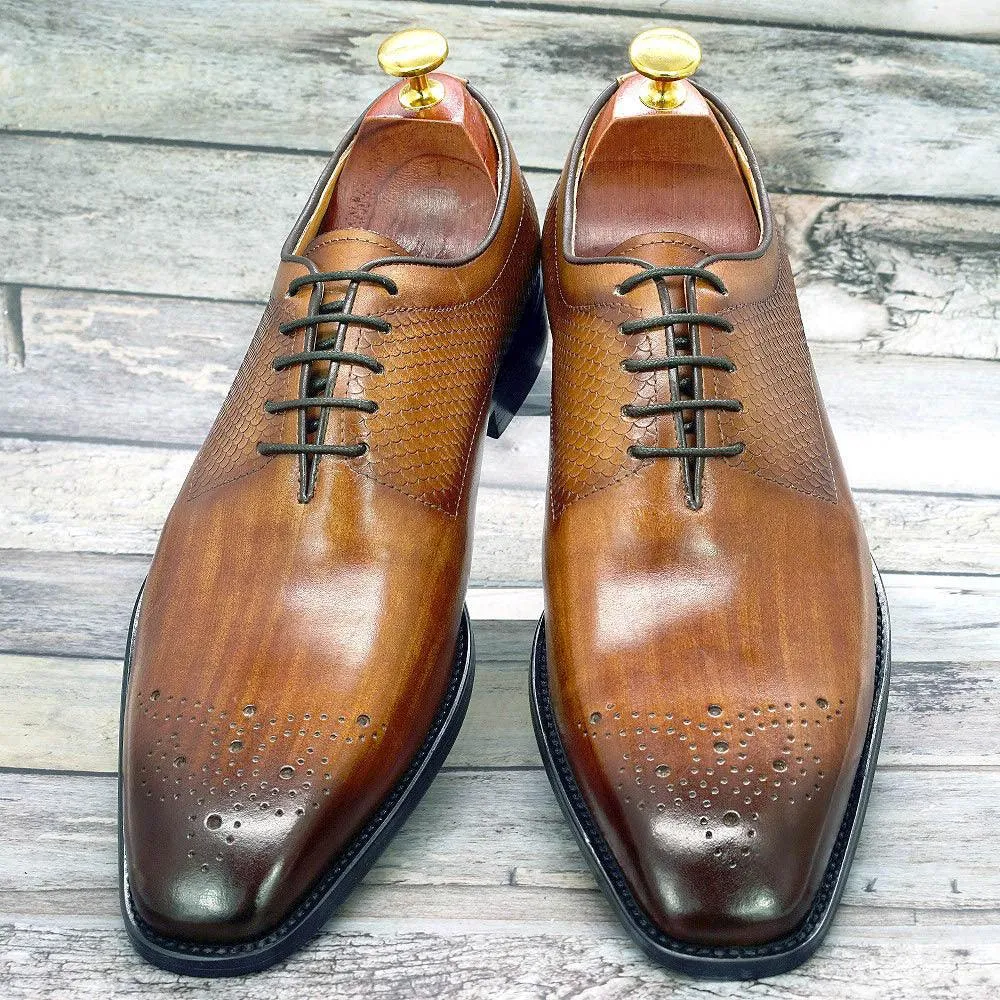 Genuine Leather Formal Brock Oxford Shoes