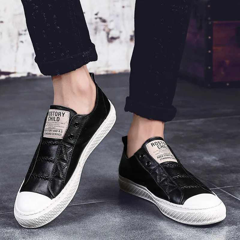 Genuine Leather Mens Shoes Daily Skateboard Sneakers Men Breathable Summer Shoes Man Luxury Loafers Light Hollow Casual Flats
