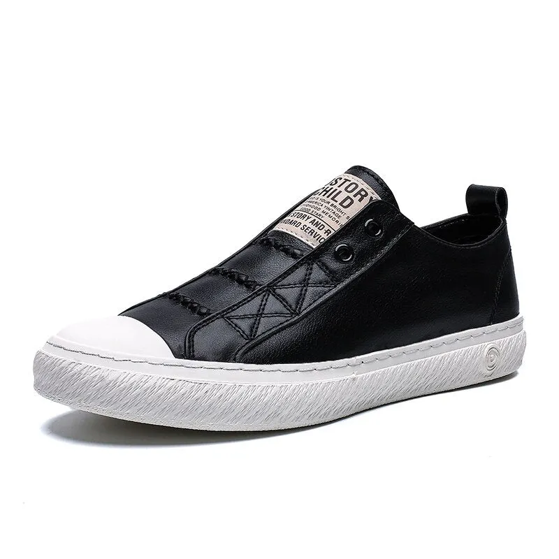 Genuine Leather Mens Shoes Daily Skateboard Sneakers Men Breathable Summer Shoes Man Luxury Loafers Light Hollow Casual Flats