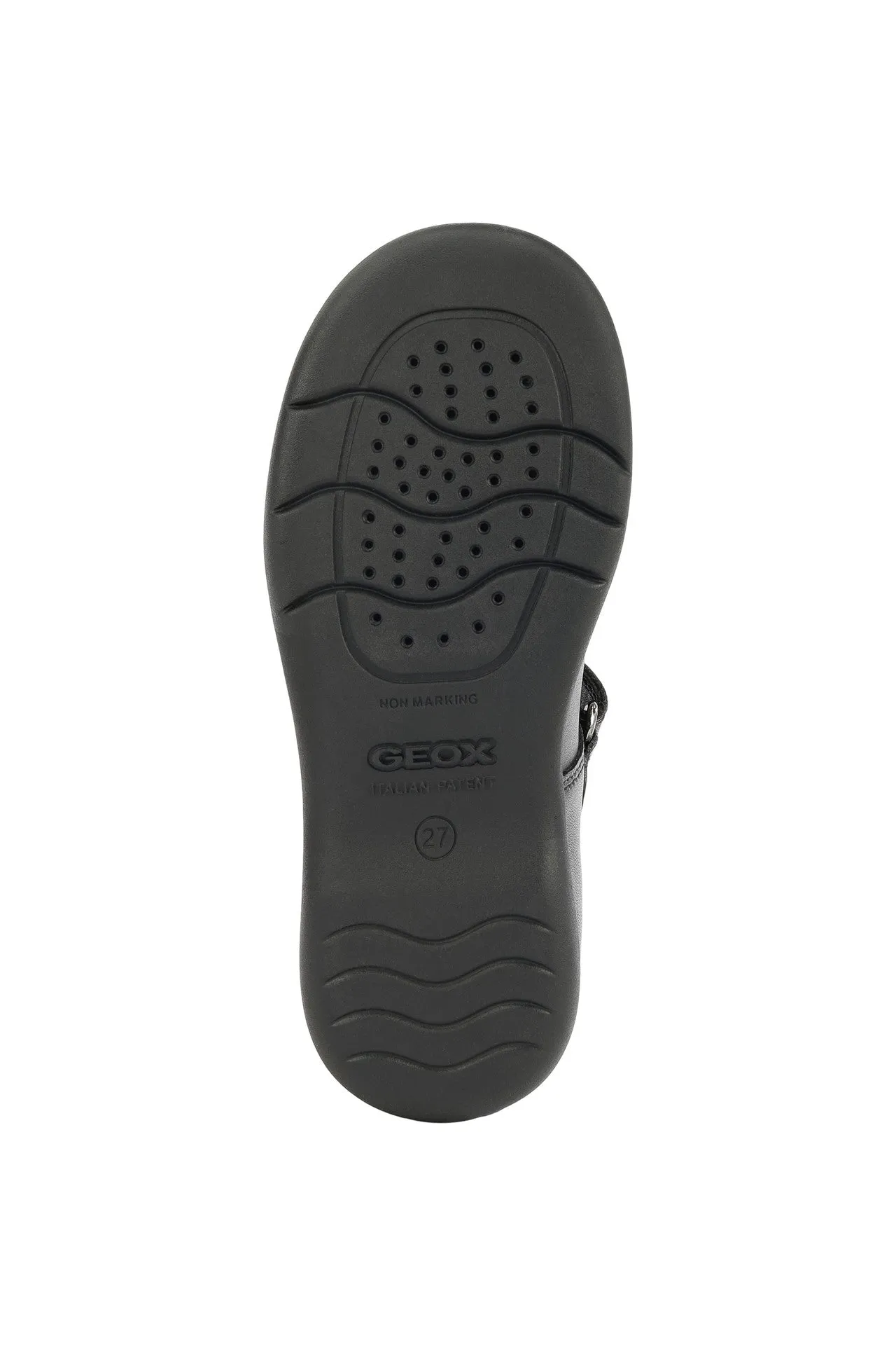 Geox Naimara Girls T-Bar Black School Shoe