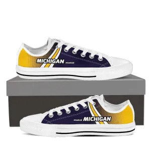#GoBlue Michigan Fan Classic Canvas Tennis Shoes