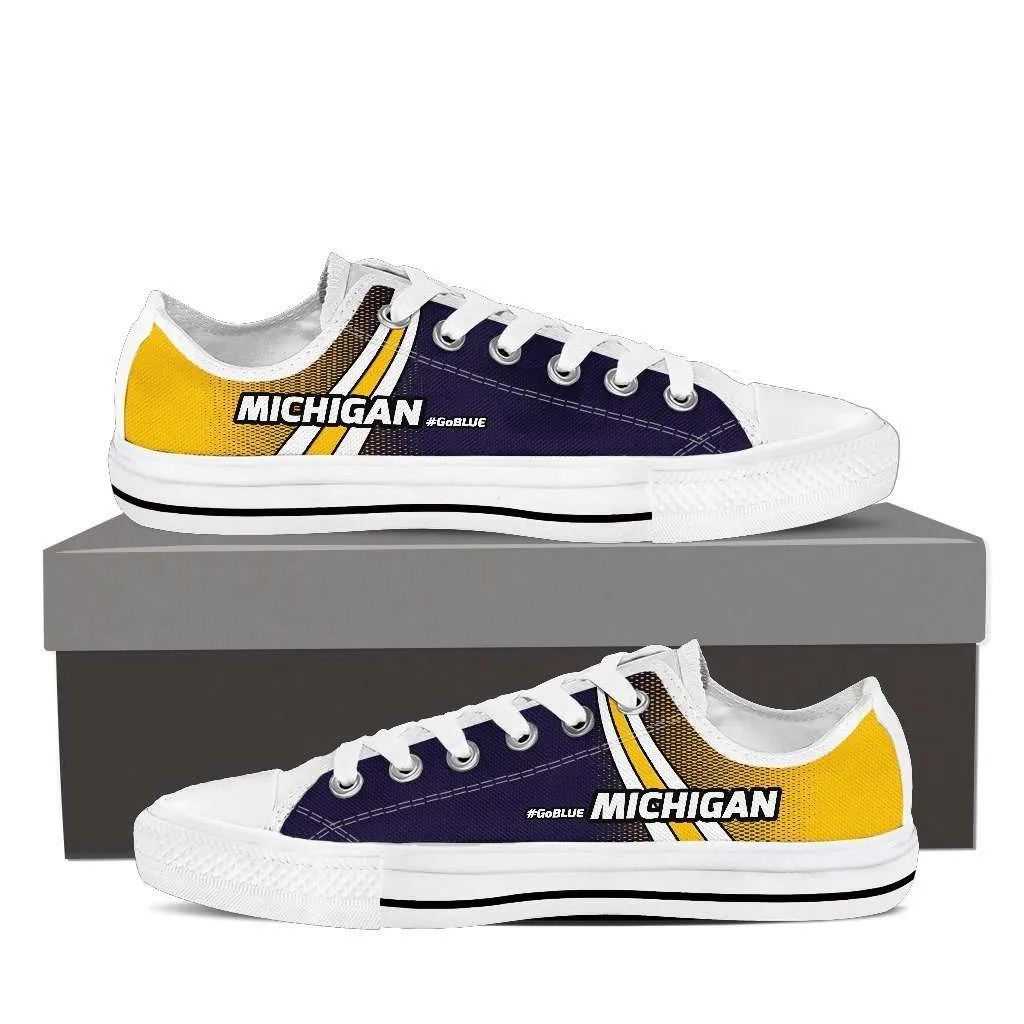 #GoBlue Michigan Fan Classic Canvas Tennis Shoes