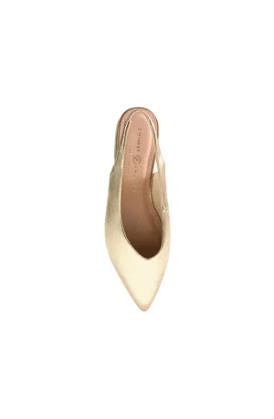 Gold Slingback Flat