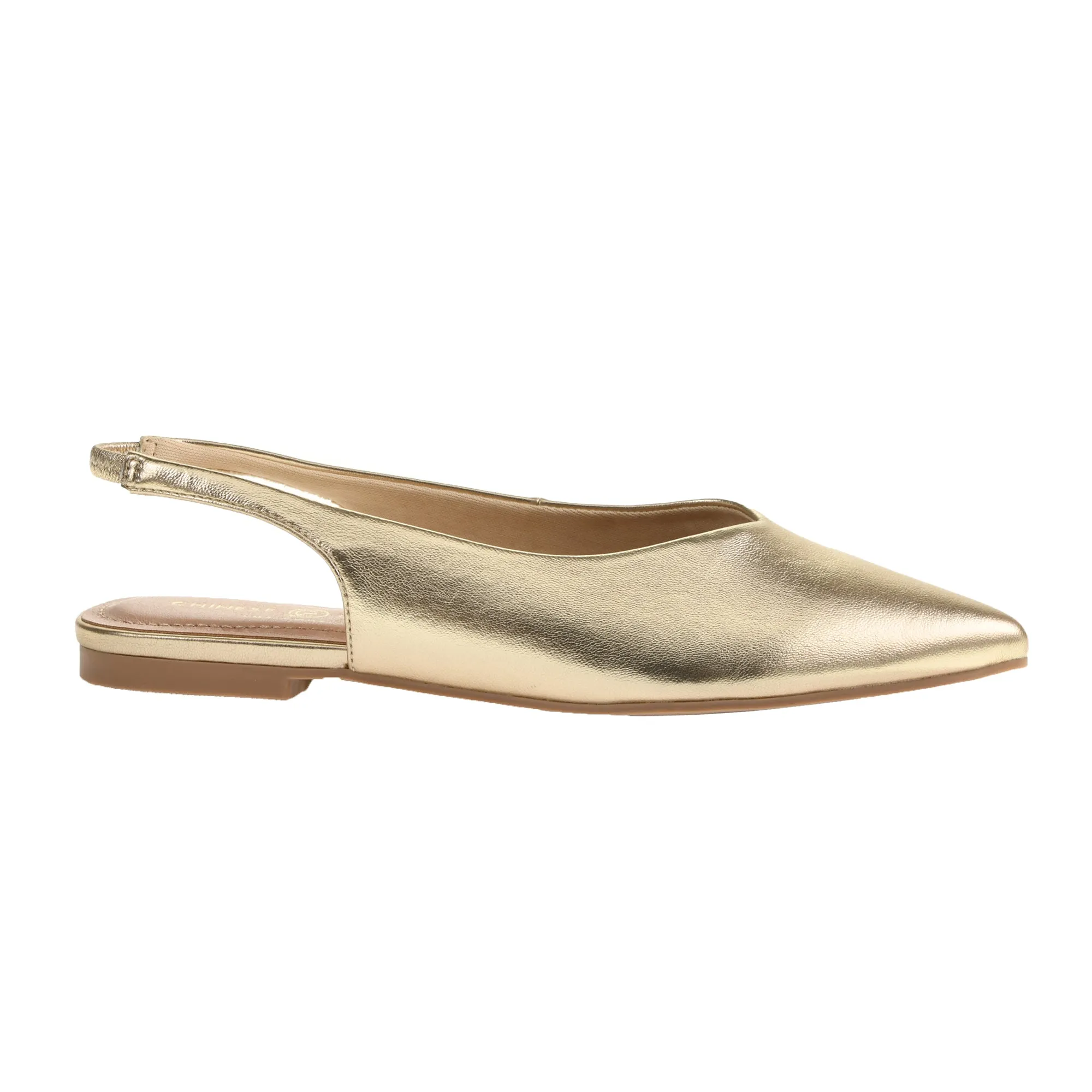 Gold Slingback Flat