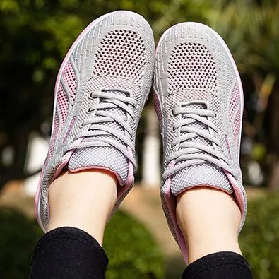 Groovywish Women Orthopedic Shoes Mesh Running Platform Sneakers
