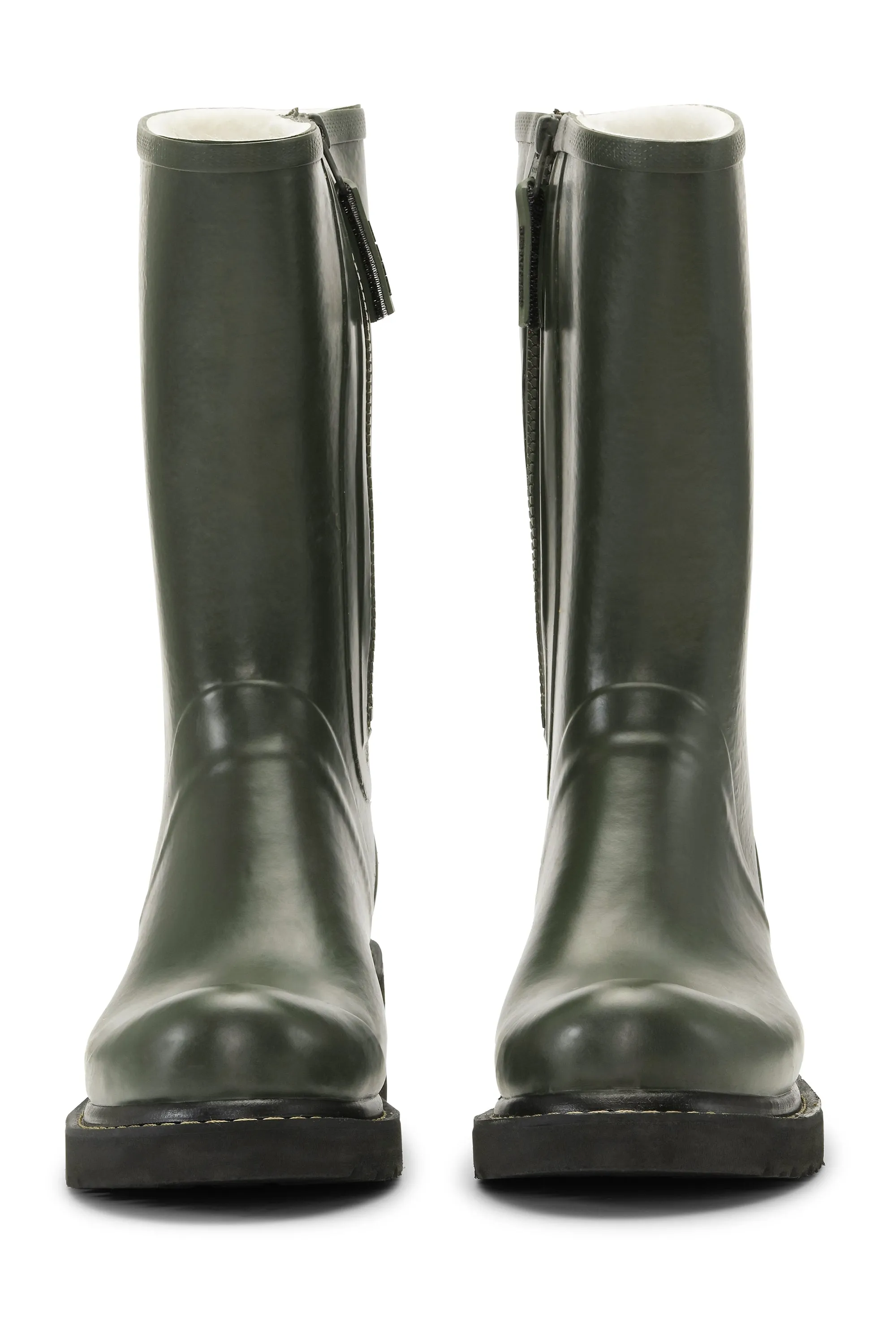 Halbhohe Gummistiefel Mit Reißverschluss - Army