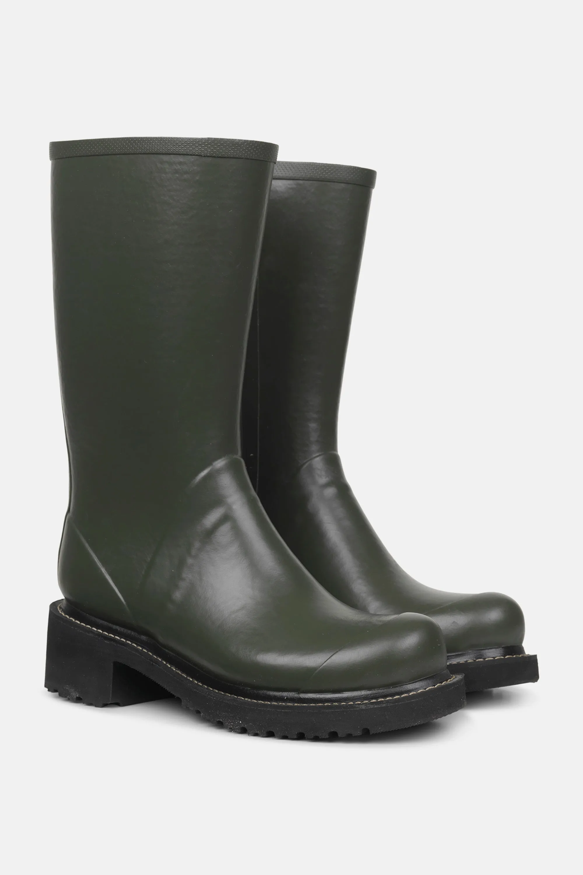 Halbhohe Gummistiefel Mit Reißverschluss - Army