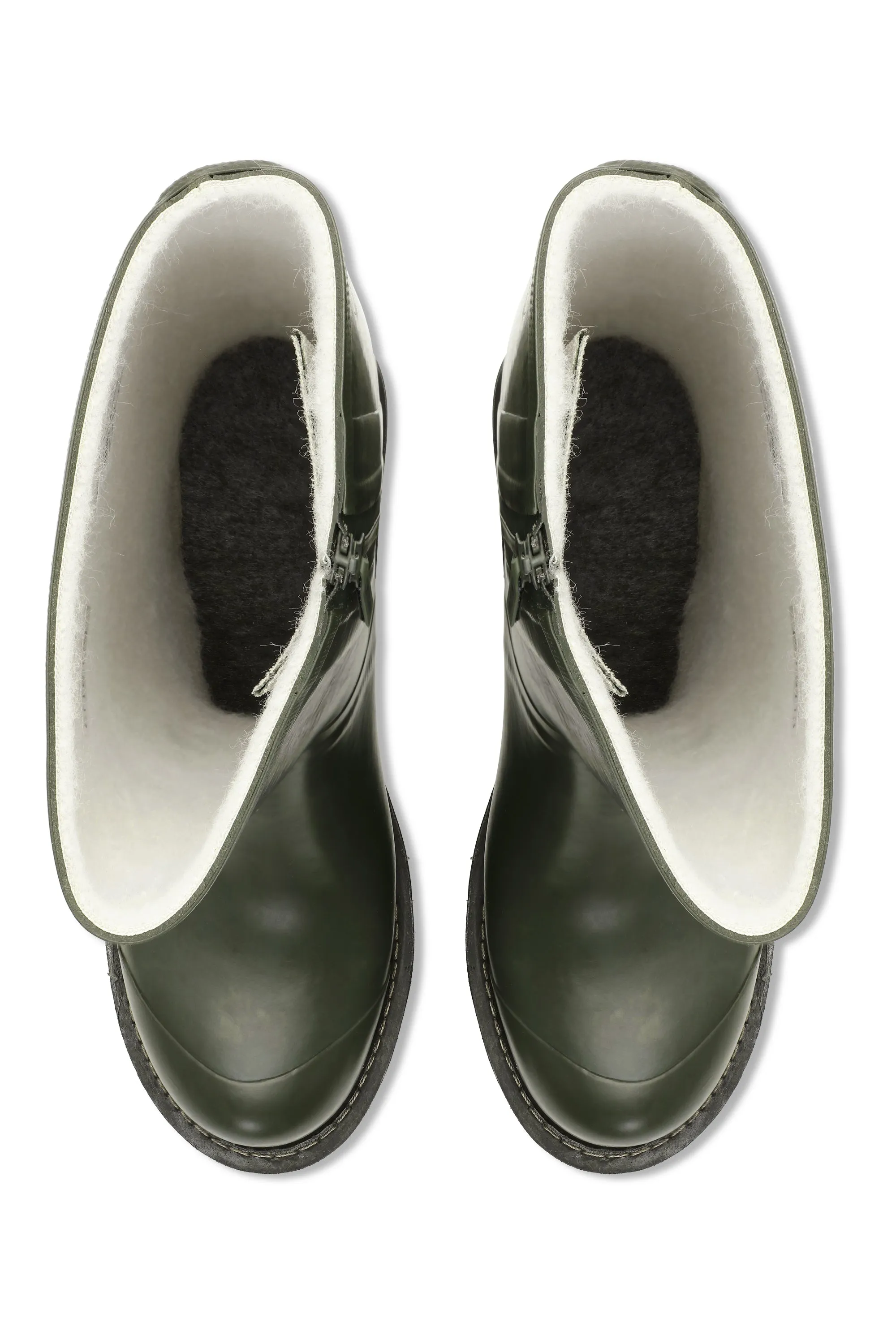 Halbhohe Gummistiefel Mit Reißverschluss - Army