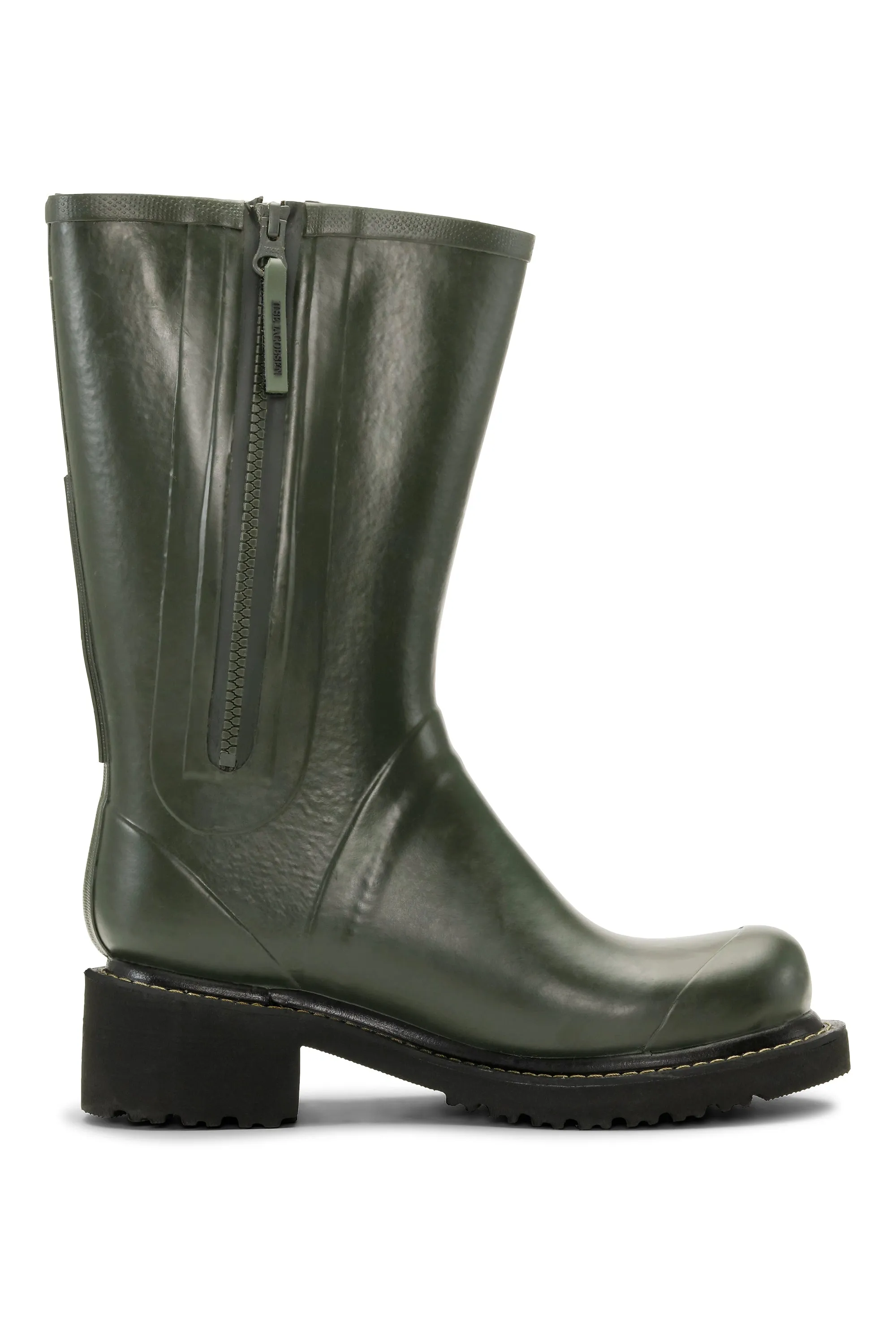 Halbhohe Gummistiefel Mit Reißverschluss - Army