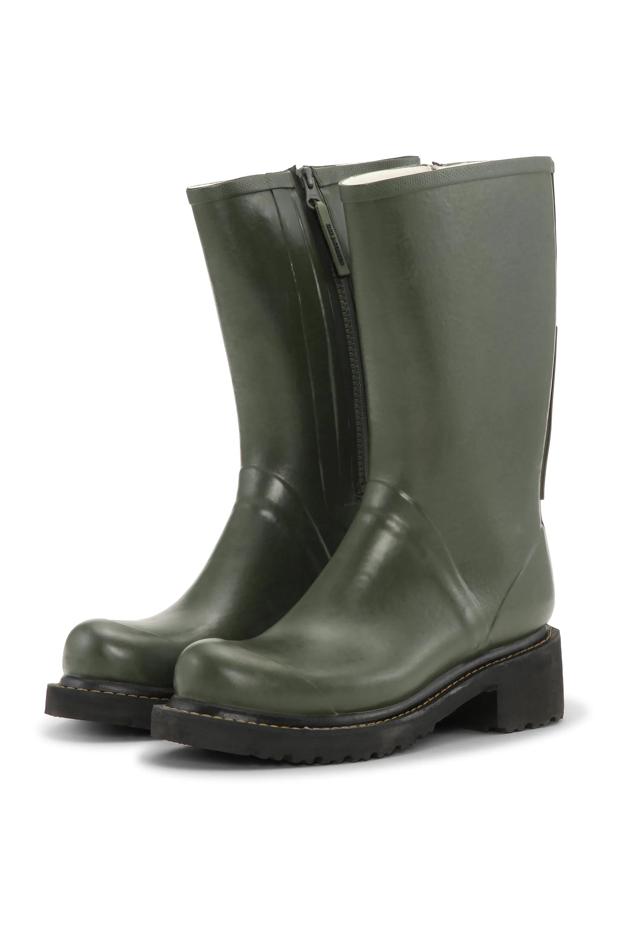 Halbhohe Gummistiefel Mit Reißverschluss - Army